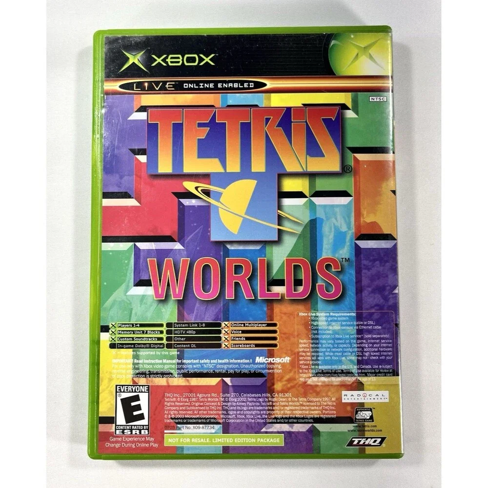 Star Wars Clone Wars / Tetris Worlds Combo Pack Original Xbox 2003 Complete